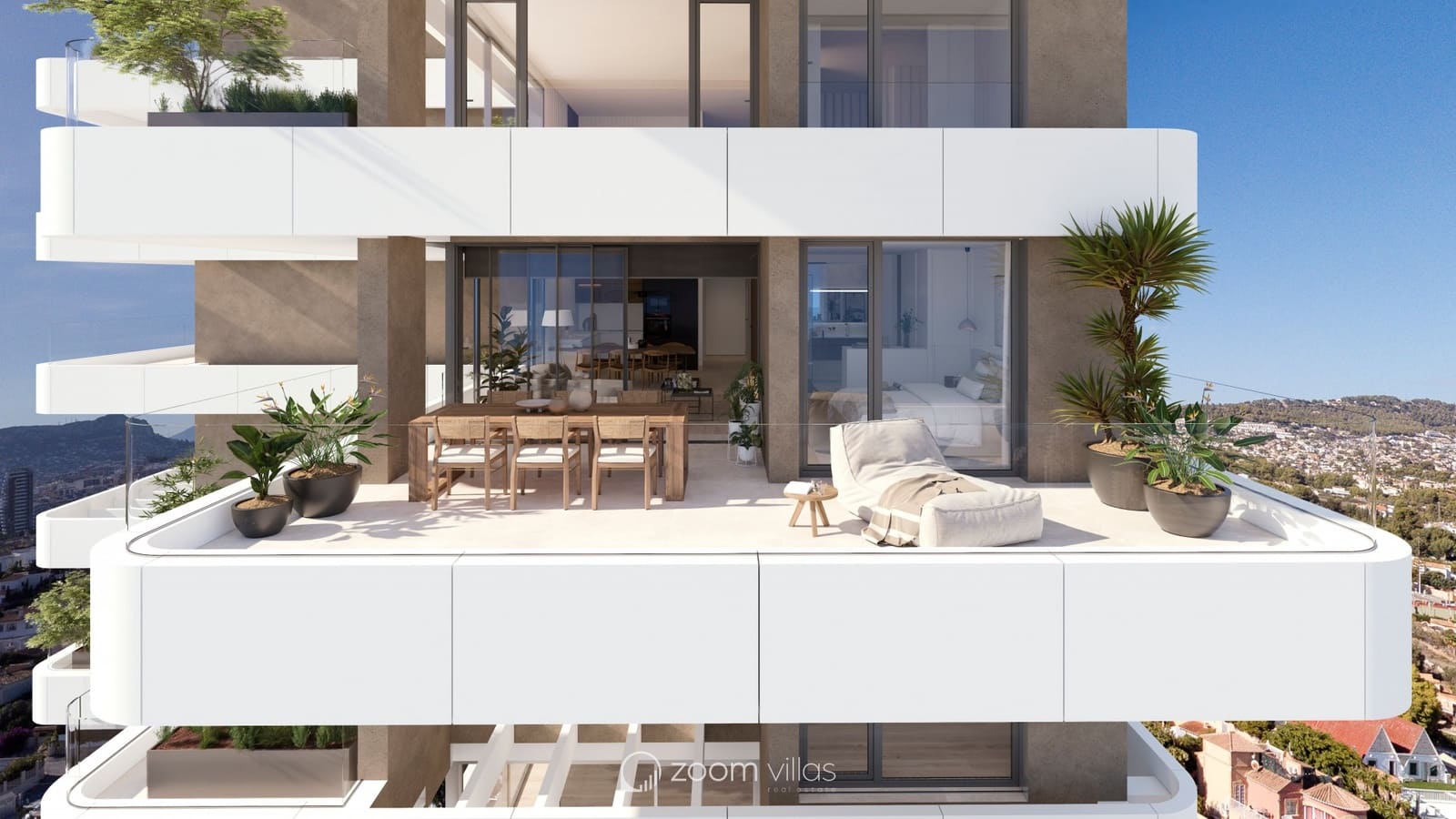 2 sypialnia Apartament na sprzedaż w Calpe / Calp z basenem garażem - 668 400 € (Ref: 10030673)