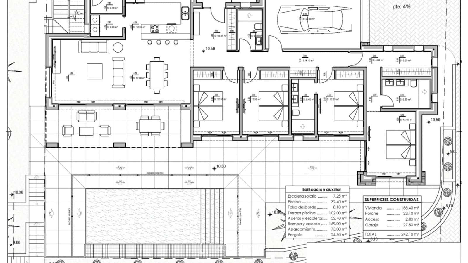 4 bedroom Villa for sale in Calpe / Calp with pool - € 1,750,000 (Ref: 8813521)