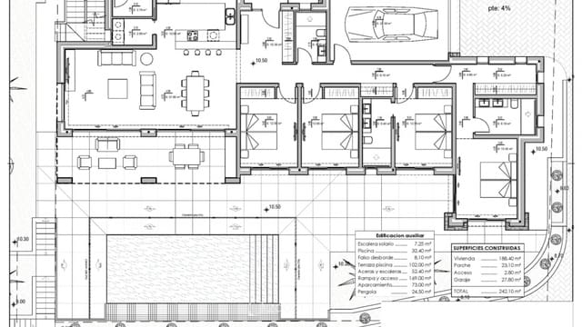 4 Zimmer Villa zu verkaufen in Calpe / Calp mit Pool - 1.750.000 € (Ref: 8813521)