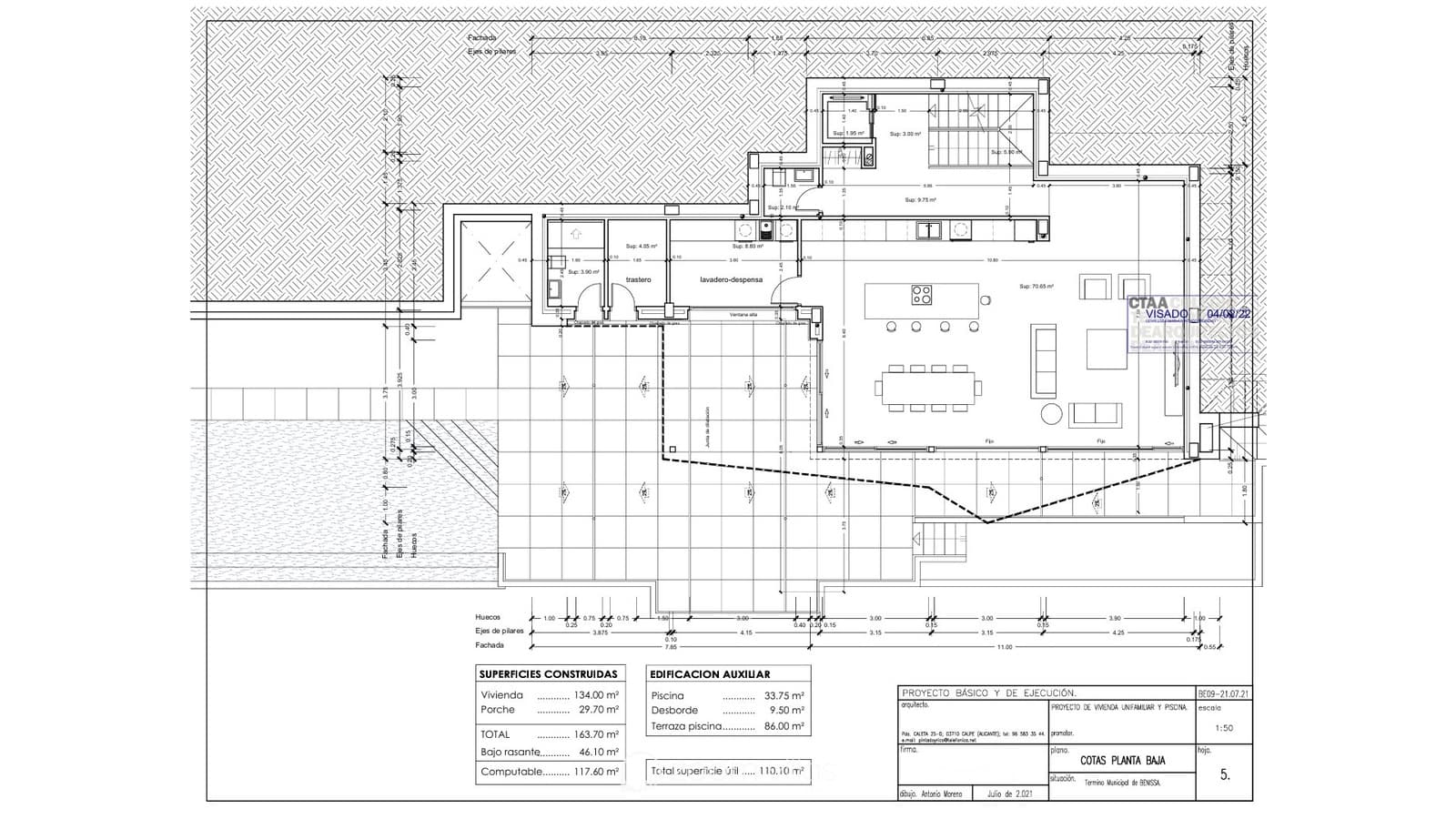 4 makuuhuone Huvila myytävänä paikassa Benissa mukana uima-altaan - 2 450 000 € (Ref: 9161604)