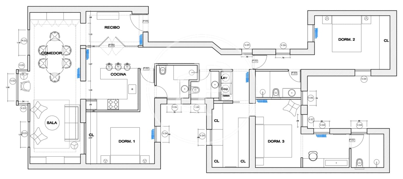 Apartamento de 3 habitaciones en Madrid ciudad en venta - 2.390.000 € (Ref: 10004233)