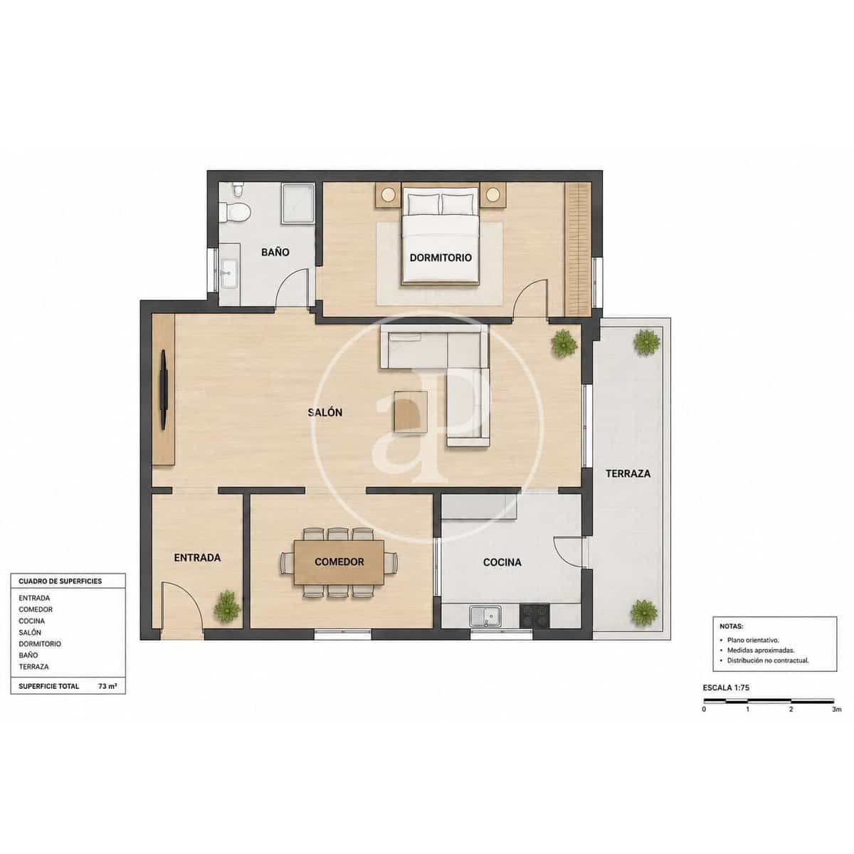 1 bedroom Penthouse for rent in Madrid city with pool - € 2,090 (Ref: 10011503)