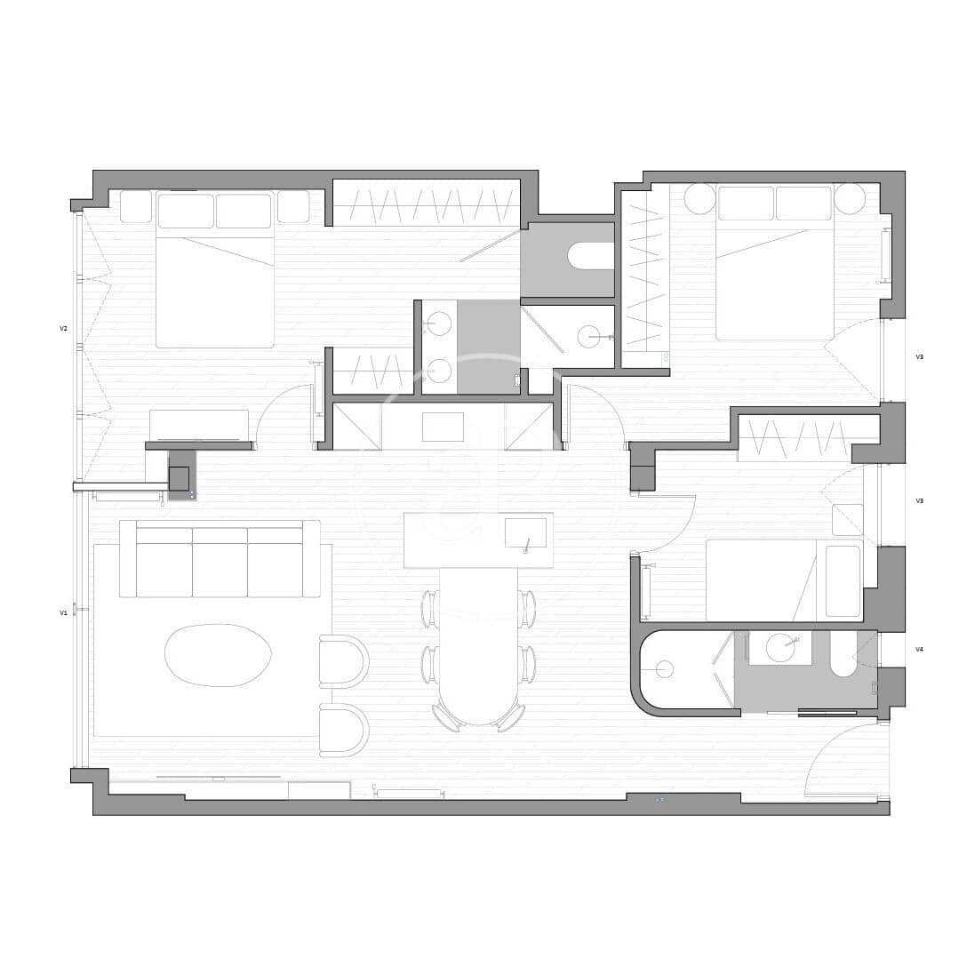 3 makuuhuone Huoneisto myytävänä paikassa Madrid kaupunki - 1 140 000 € (Ref: 10043074)