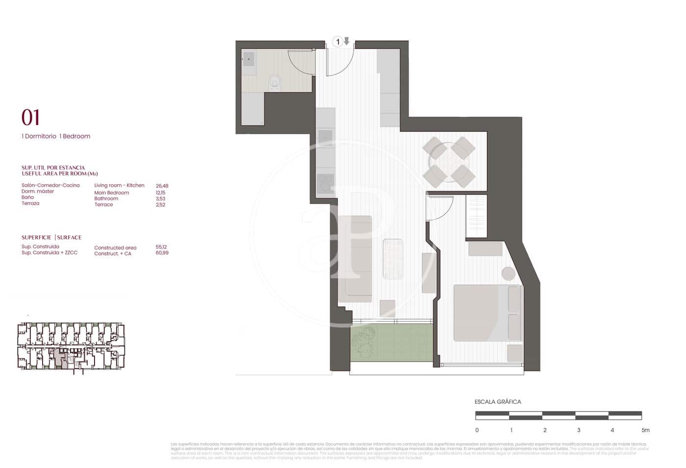Apartamento de 1 habitación en Madrid ciudad en venta - 610.000 € (Ref: 10059185)