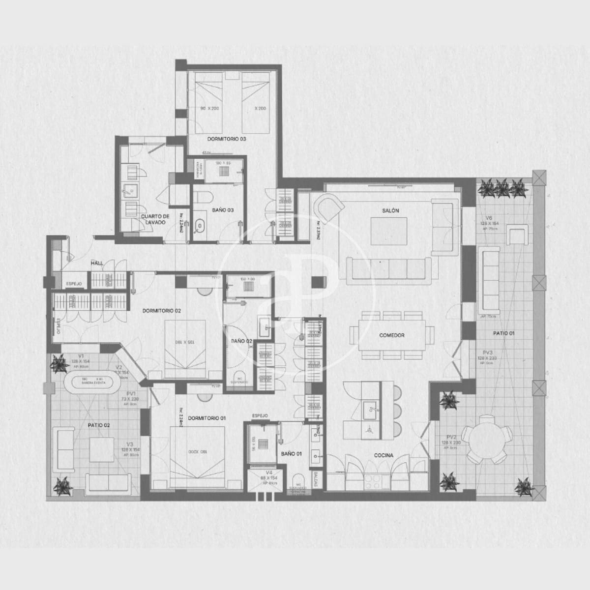 3 soveværelse Lejlighed til salg i Madrid by - € 2.219.000 (Ref: 10067810)
