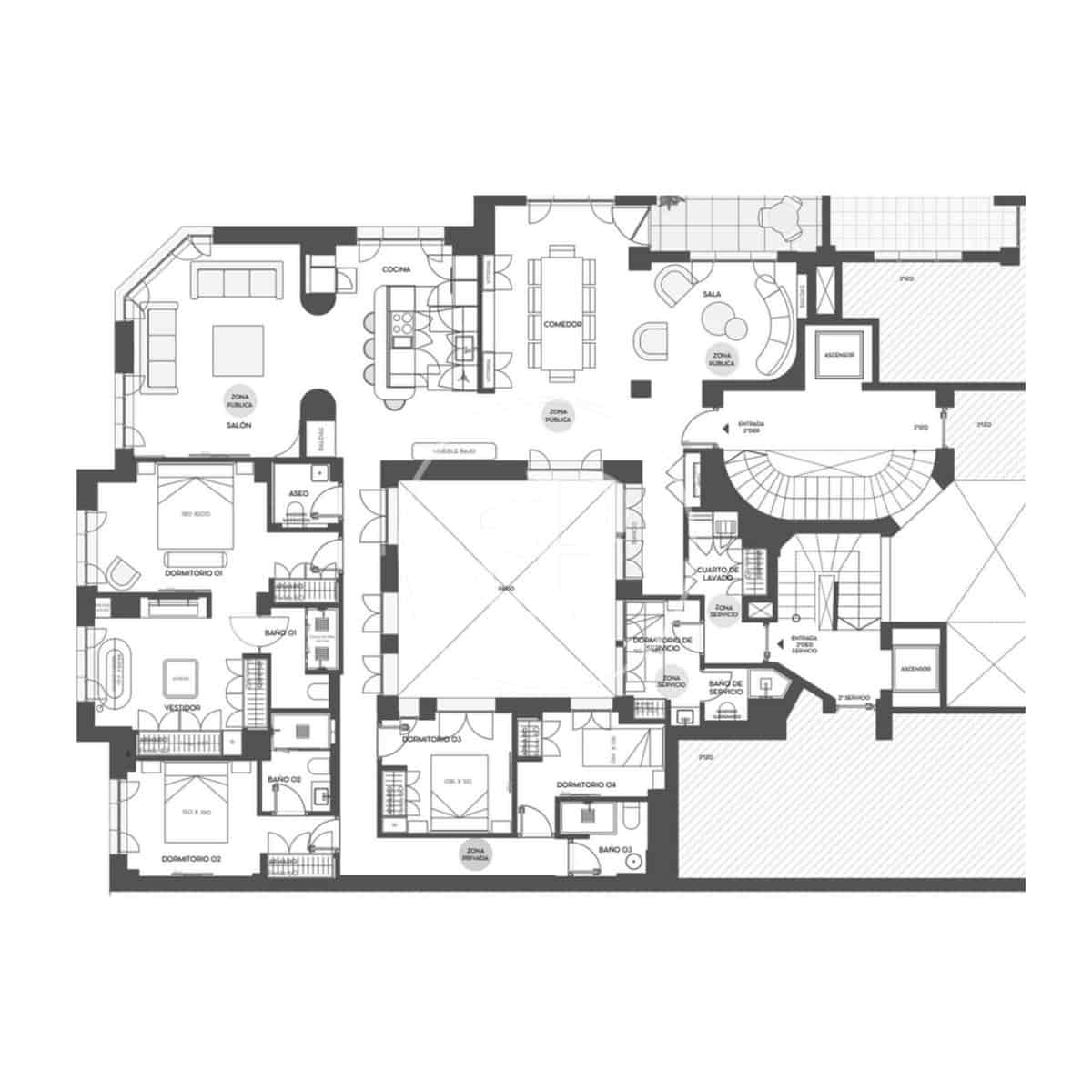 5 Zimmer Apartment zu verkaufen in Madrid Stadt - 3.959.000 € (Ref: 10078185)