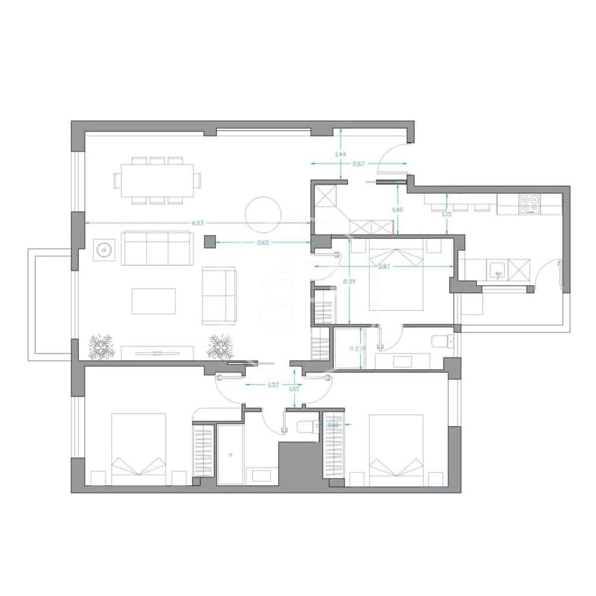 Apartamento de 3 habitaciones en Madrid ciudad en alquiler - 6.500 € (Ref: 10078188)