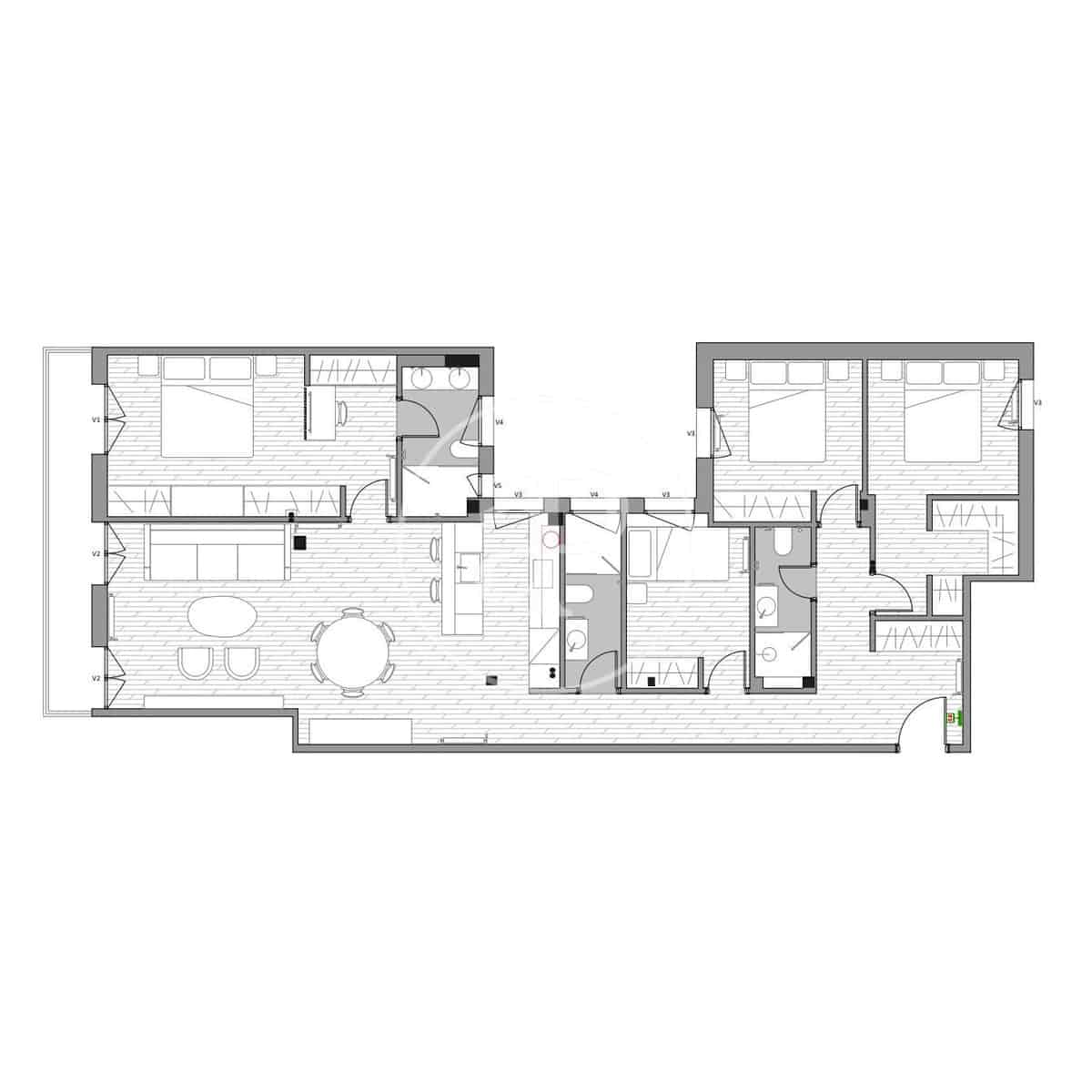 4 sypialnia Apartament na sprzedaż w Miasto Madryt - 1 500 000 € (Ref: 10081086)