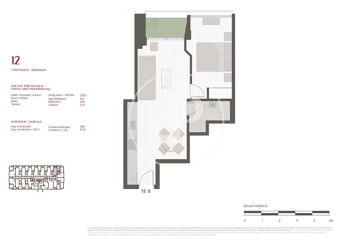 1 quarto Apartamento para venda em Madrid cidade - 640 000 € (Ref: 10086061)