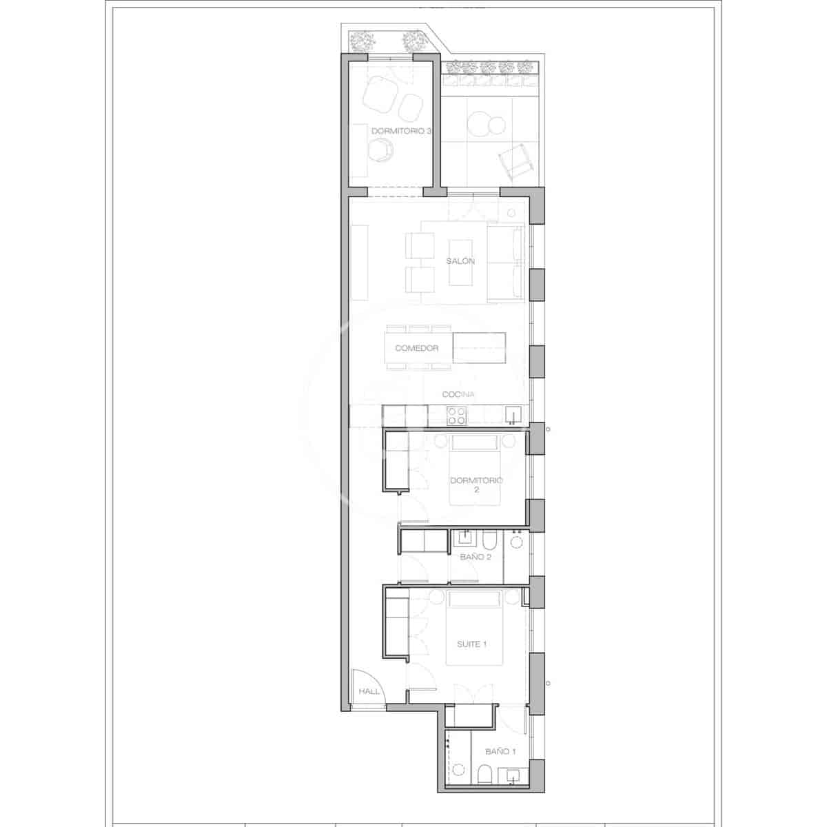 3 sovrum Lägenhet till salu i Madrid stad - 1 380 000 € (Ref: 10089563)