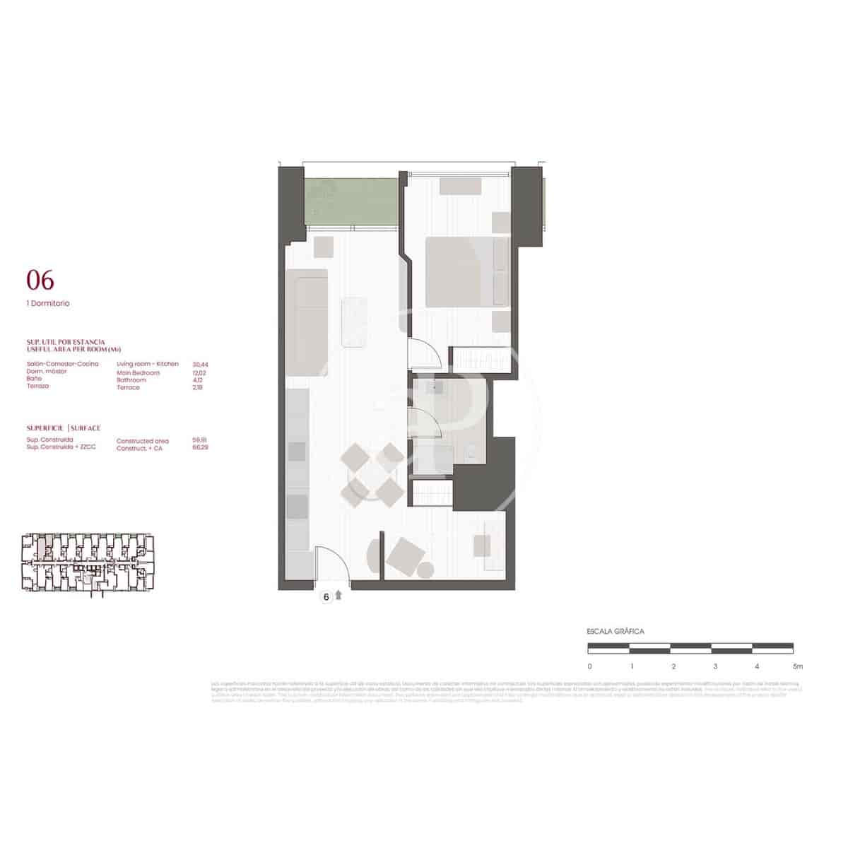 1 quarto Apartamento para venda em Madrid cidade - 710 000 € (Ref: 10089567)