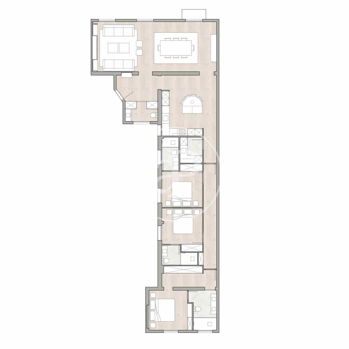 3 chambre Appartement à vendre à Madrid ville - 2 600 000 € (Ref: 10098299)