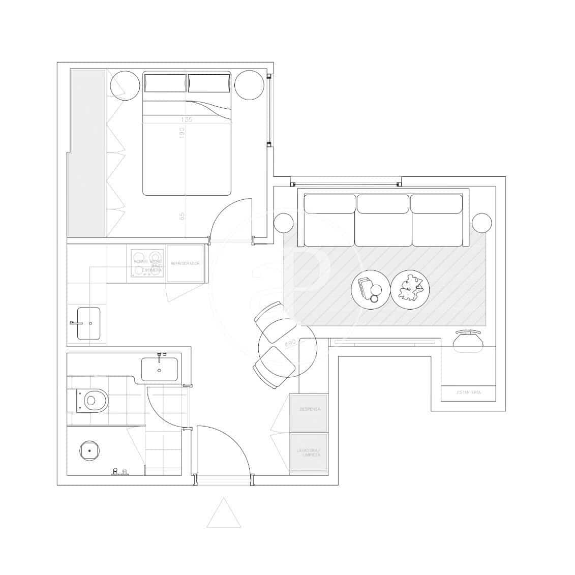 1 soverom Leilighet til salgs i Madrid by - € 489 000 (Ref: 10098303)