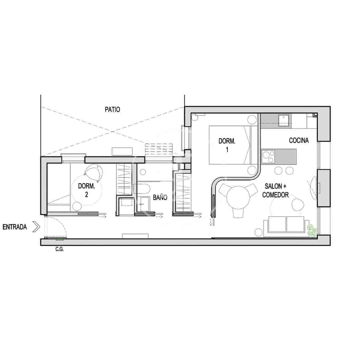 2 quarto Apartamento para venda em Madrid cidade - 589 000 € (Ref: 10100212)