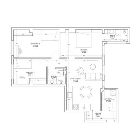 3 makuuhuone Huoneisto myytävänä paikassa Delicias, Madrid kaupunki - 549 000 € (Ref: 10102502)
