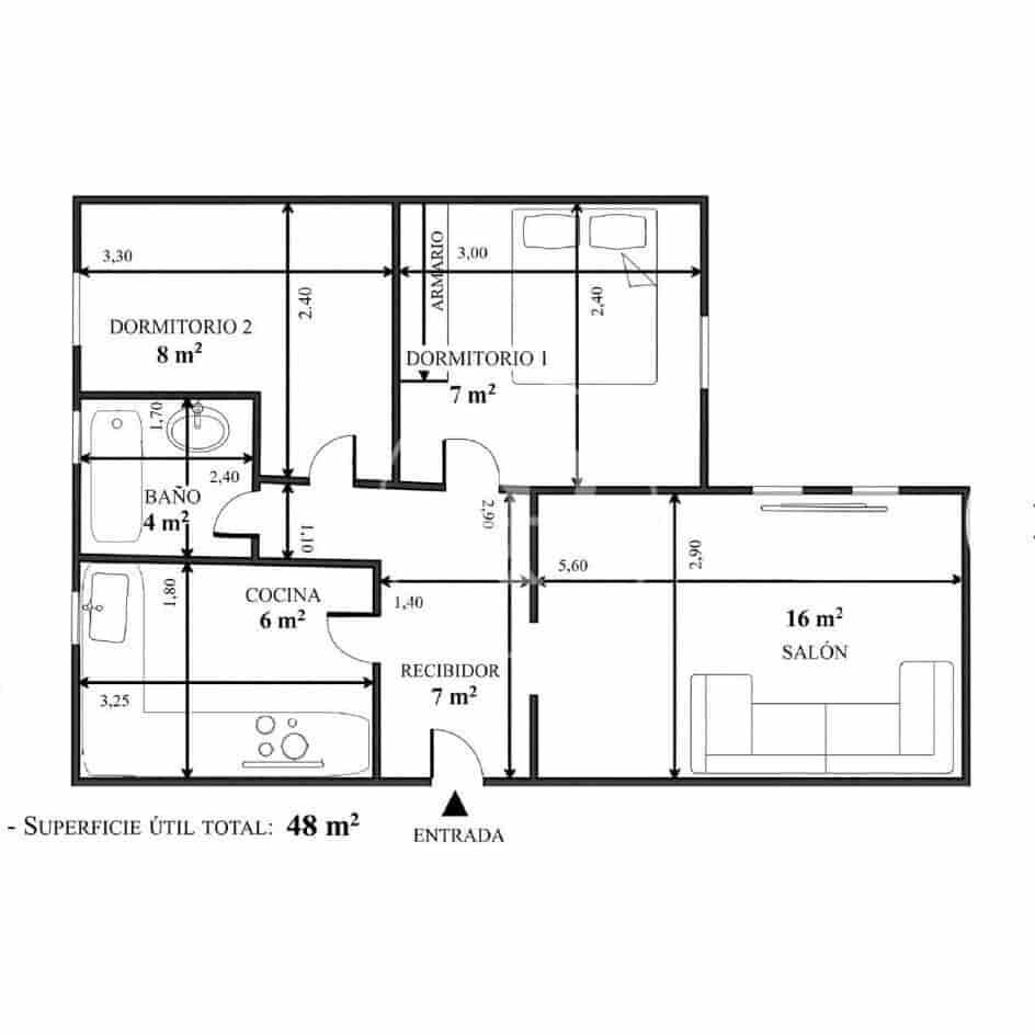 2 soverom Leilighet til salgs i Madrid by - € 455 000 (Ref: 10115676)