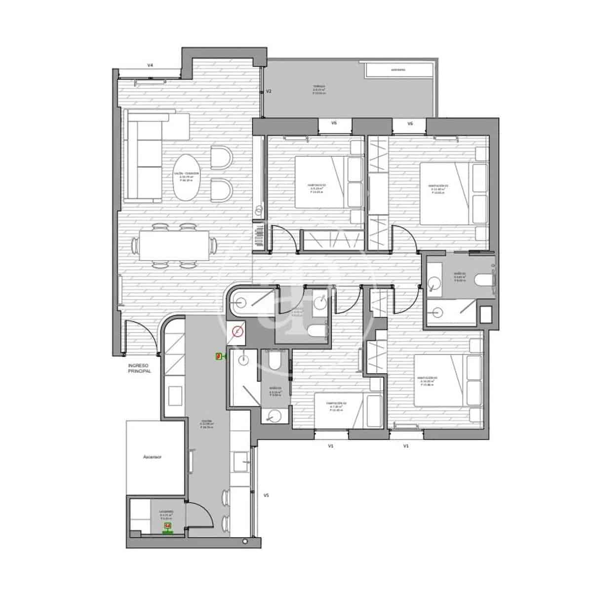 4 slaapkamer Appartement te koop in Madrid stad met garage - € 1.440.000 (Ref: 10131729)