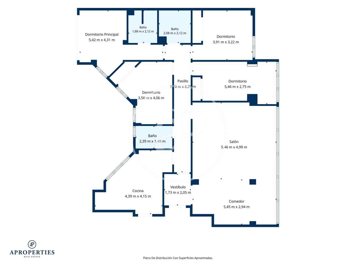 3 Zimmer Apartment zu vermieten in Madrid Stadt mit Garage - 3.200 € (Ref: 10147037)
