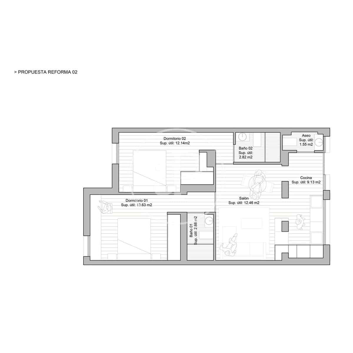 2 sovrum Lägenhet till salu i Madrid stad - 390 000 € (Ref: 10147040)