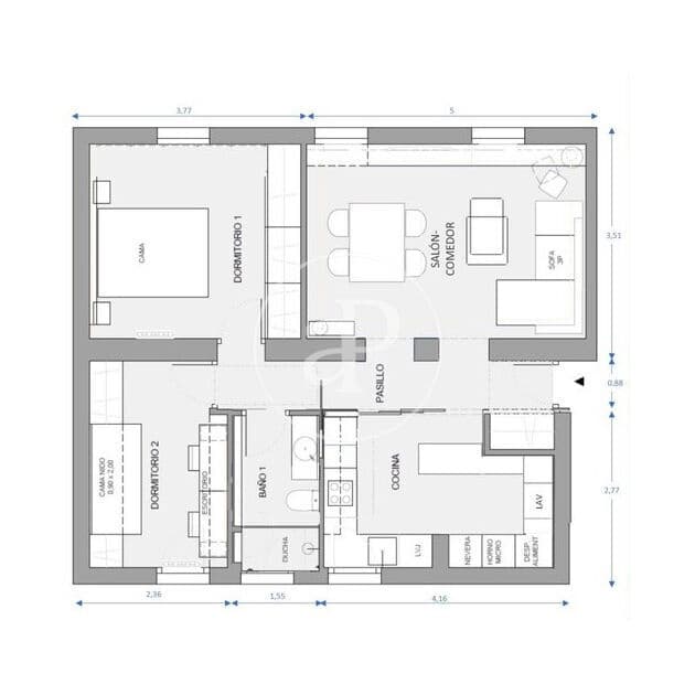 2 slaapkamer Appartement te koop in Madrid stad - € 799.999 (Ref: 10148809)