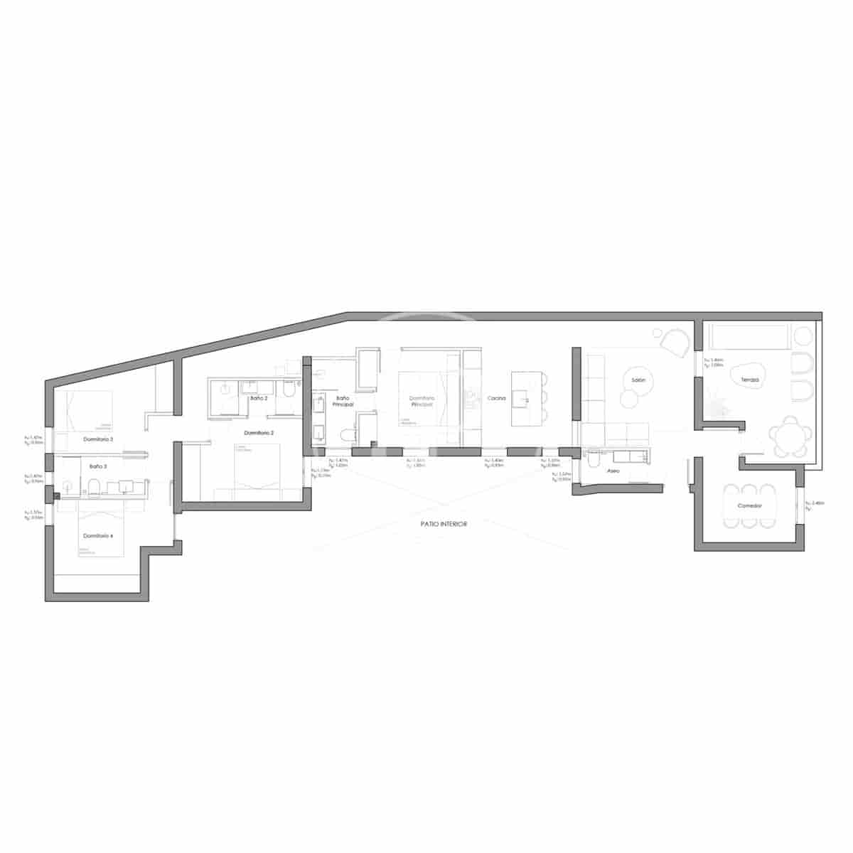 4 camera da letto Attico in vendita in Madrid citta - 2.390.000 € (Rif: 10157693)