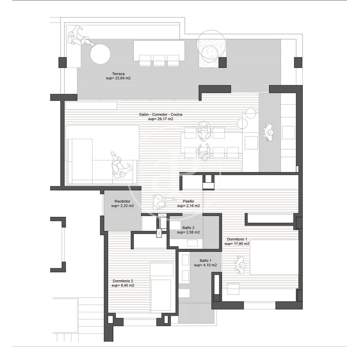 2 Zimmer Apartment zu verkaufen in Madrid Stadt mit Pool Garage - 765.000 € (Ref: 10159581)