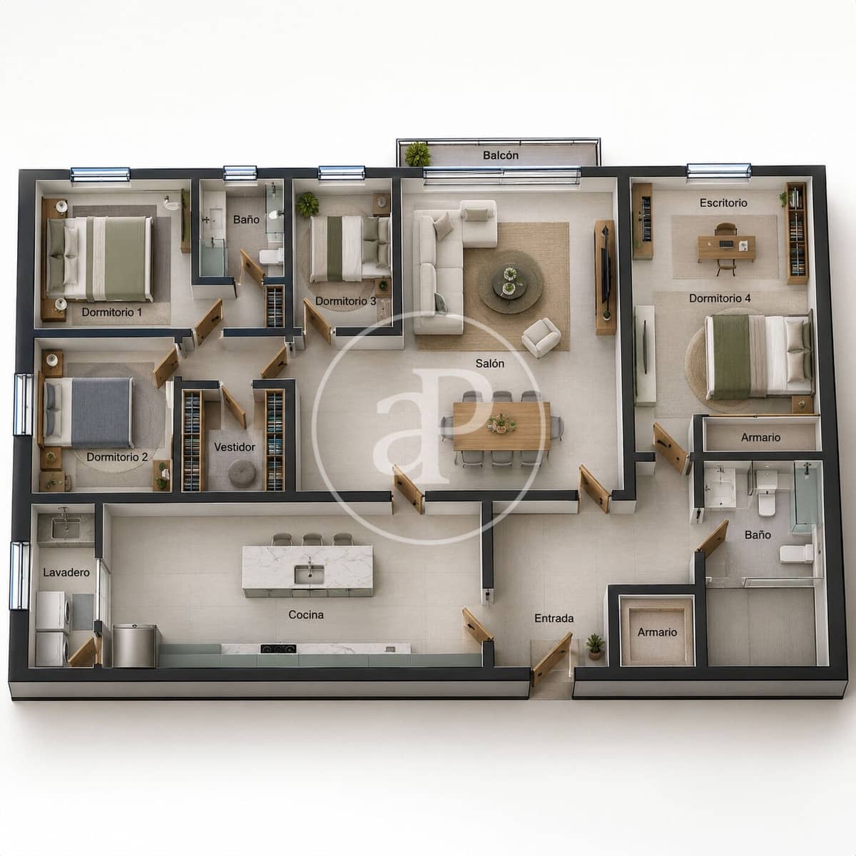 Apartamento de 4 habitaciones en Madrid ciudad en venta con piscina garaje - 850.000 € (Ref: 10161484)