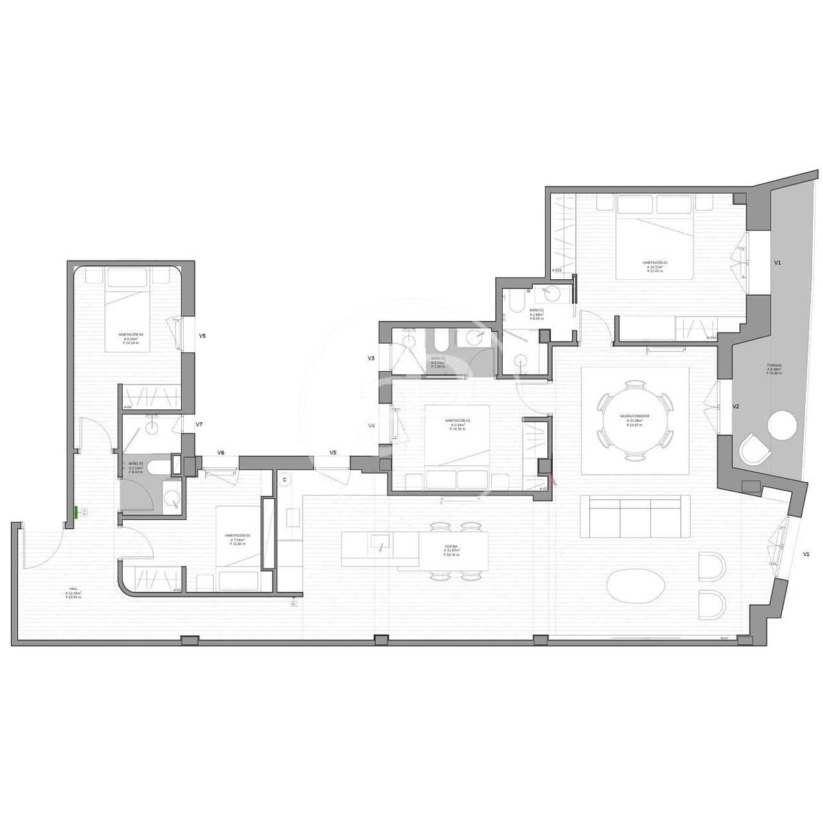 4 soverom Leilighet til salgs i Madrid by - € 1 470 000 (Ref: 10161487)