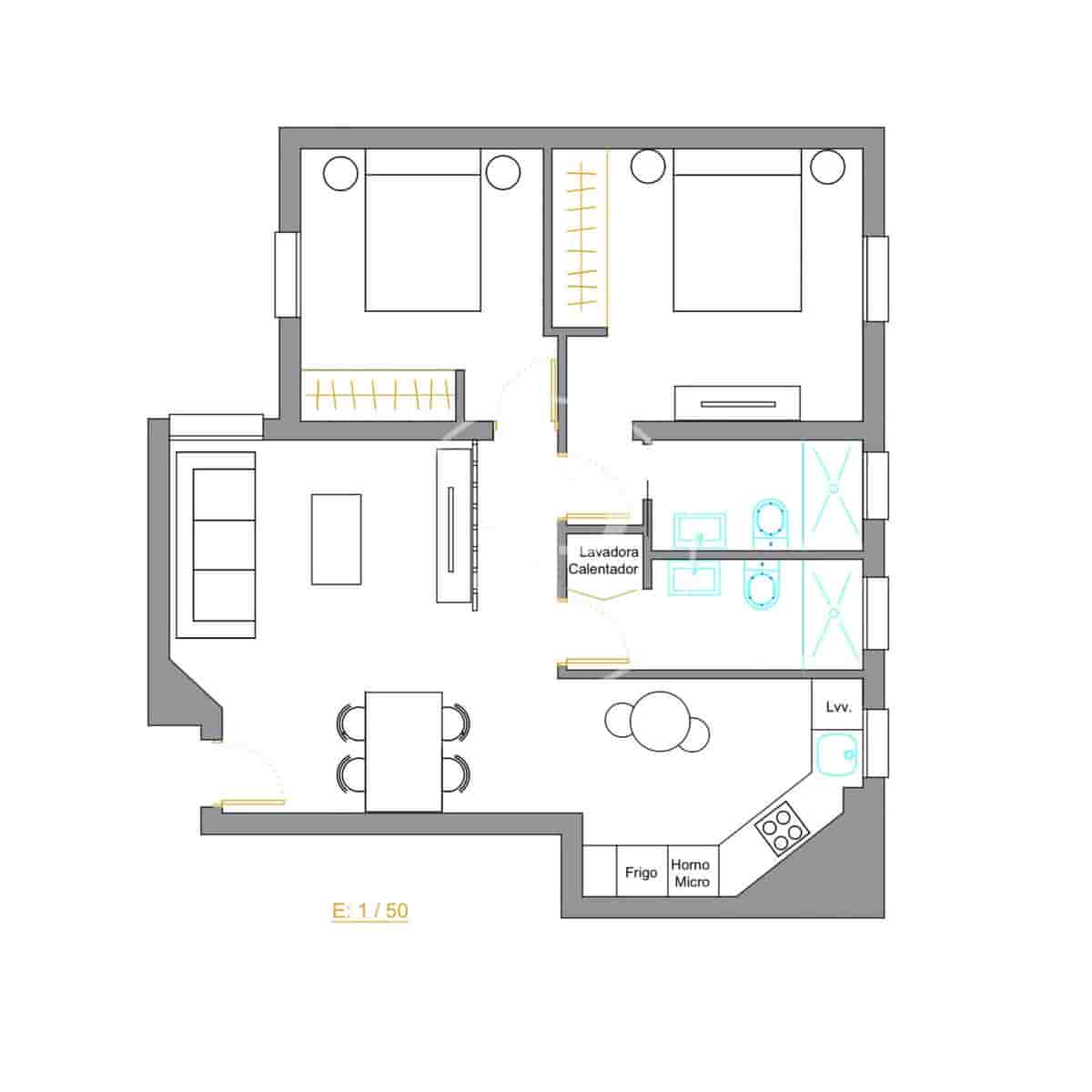 2 soveværelse Lejlighed til salg i Madrid by - € 935.000 (Ref: 10164944)