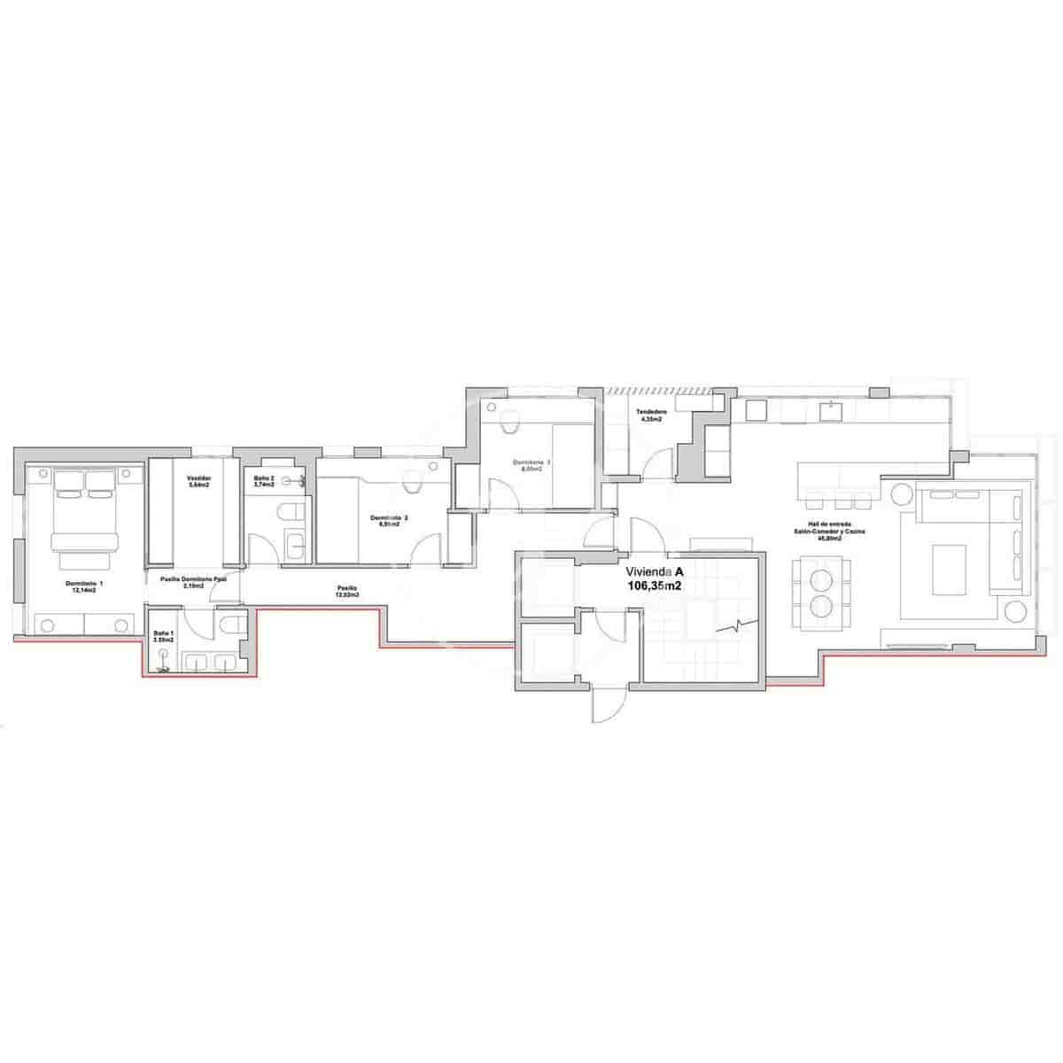 3 sypialnia Apartament na sprzedaż w Miasto Madryt z basenem garażem - 1 190 000 € (Ref: 10168488)