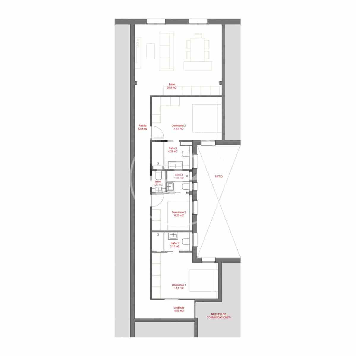 3 chambre Appartement à vendre à Madrid ville - 1 500 000 € (Ref: 10171505)
