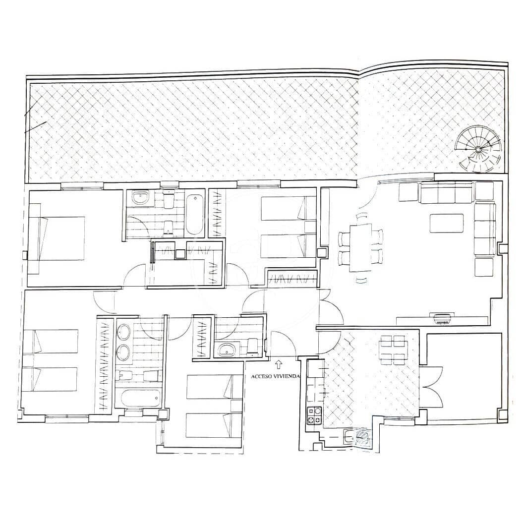 Ático de 4 habitaciones en Madrid ciudad en venta con piscina garaje - 1.097.000 € (Ref: 10177096)