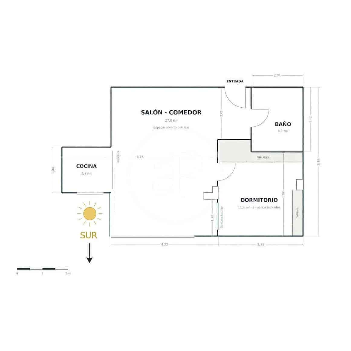 1 soveværelse Lejlighed til salg i Madrid by med garage - € 550.000 (Ref: 10177099)