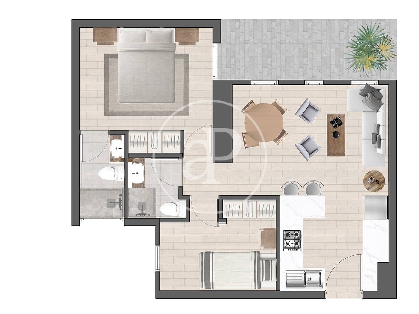 2 soveværelse Lejlighed til salg i Madrid by - € 580.000 (Ref: 7699698)
