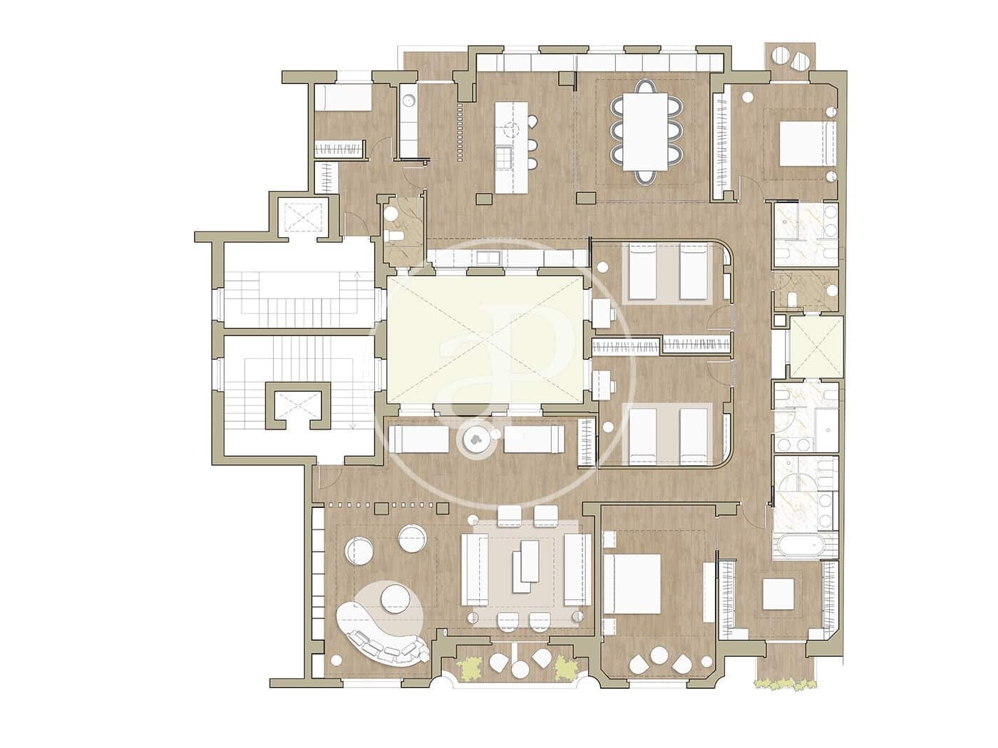 5 soveværelse Lejlighed til salg i Madrid by - € 3.600.000 (Ref: 8198938)