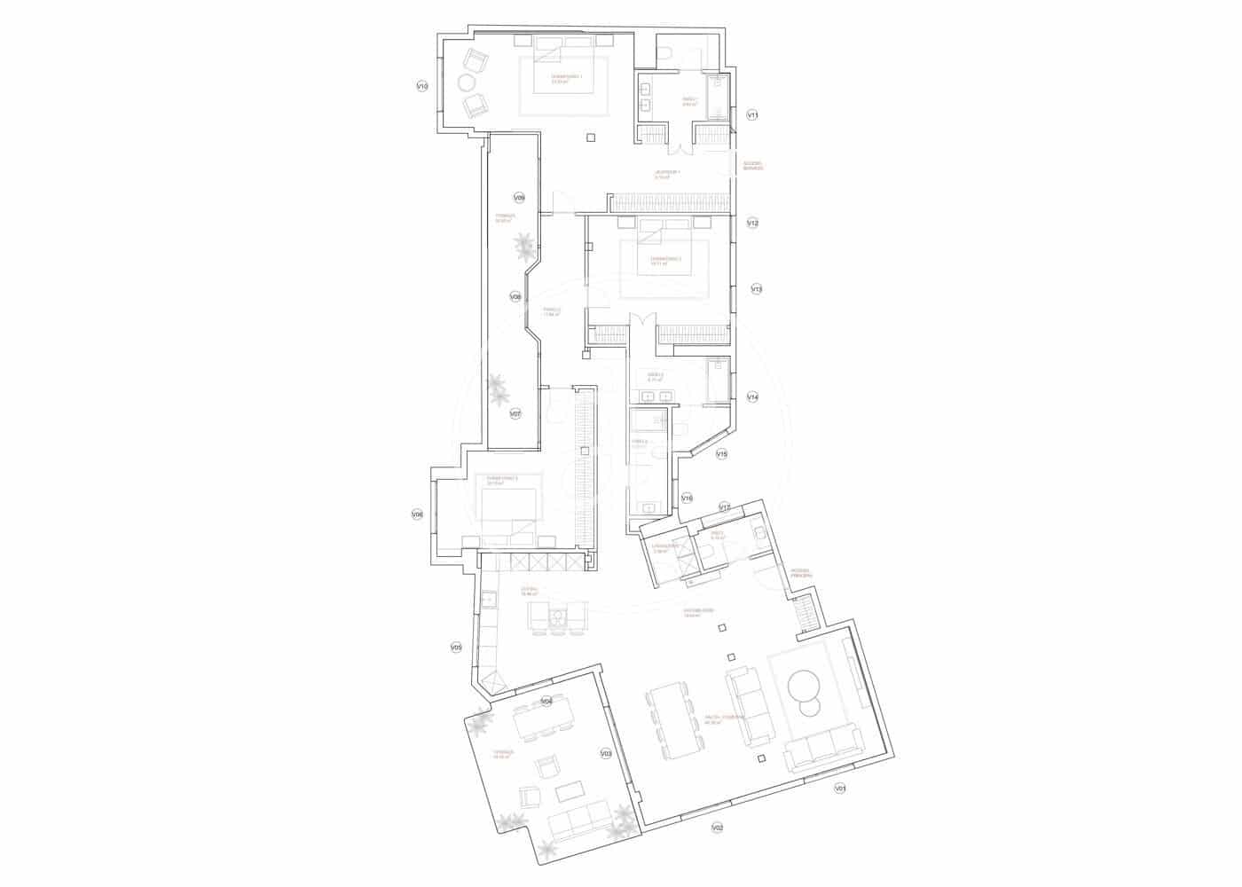 3 soveværelse Lejlighed til salg i Madrid by - € 3.650.000 (Ref: 8515709)