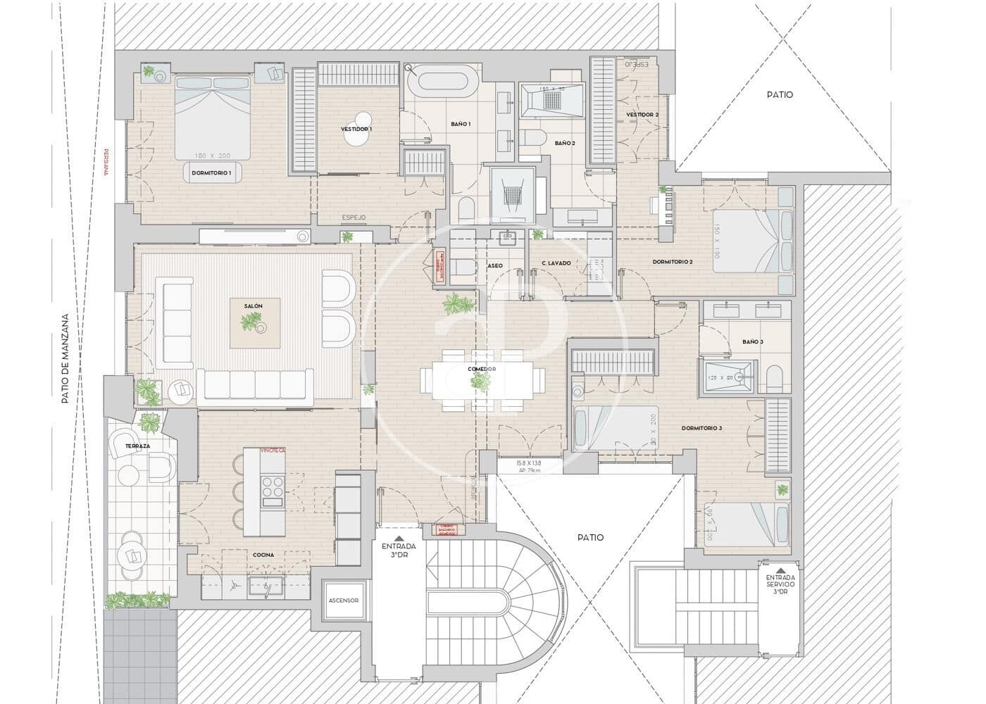 3 slaapkamer Appartement te koop in Madrid stad - € 2.100.000 (Ref: 8678676)