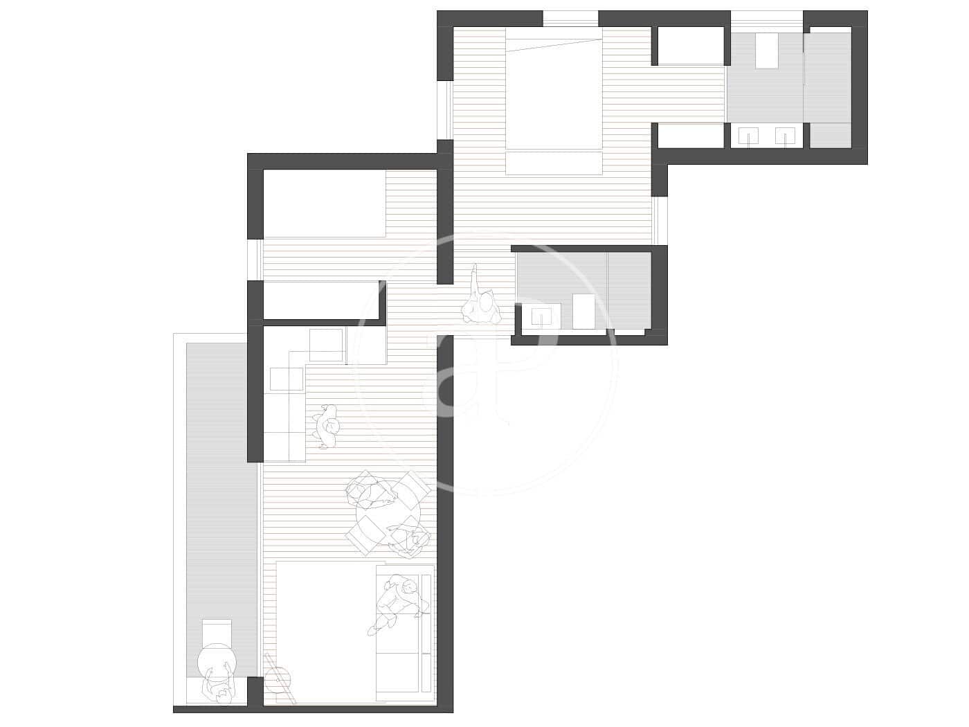 2 makuuhuone Kattohuoneisto vuokrattavana paikassa Madrid kaupunki - 2 650 € (Ref: 8726311)