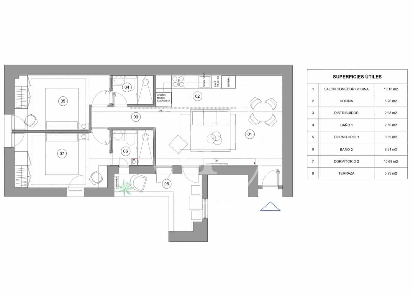 2 soverom Leilighet til leie i Madrid by - € 2 700 (Ref: 8738705)