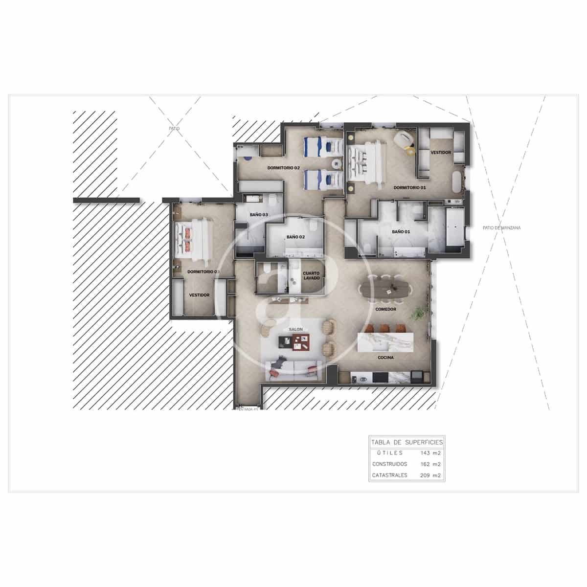 3 sypialnia Apartament na sprzedaż w Miasto Madryt - 2 409 000 € (Ref: 8802276)
