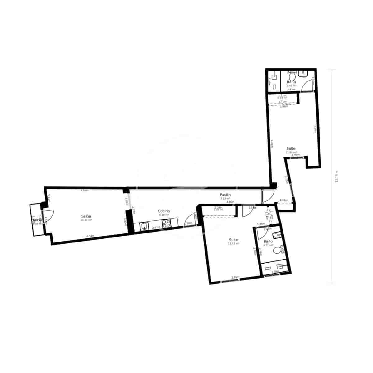 2 camera da letto Appartamento da affittare in Madrid citta - 3.200 € (Rif: 8921763)