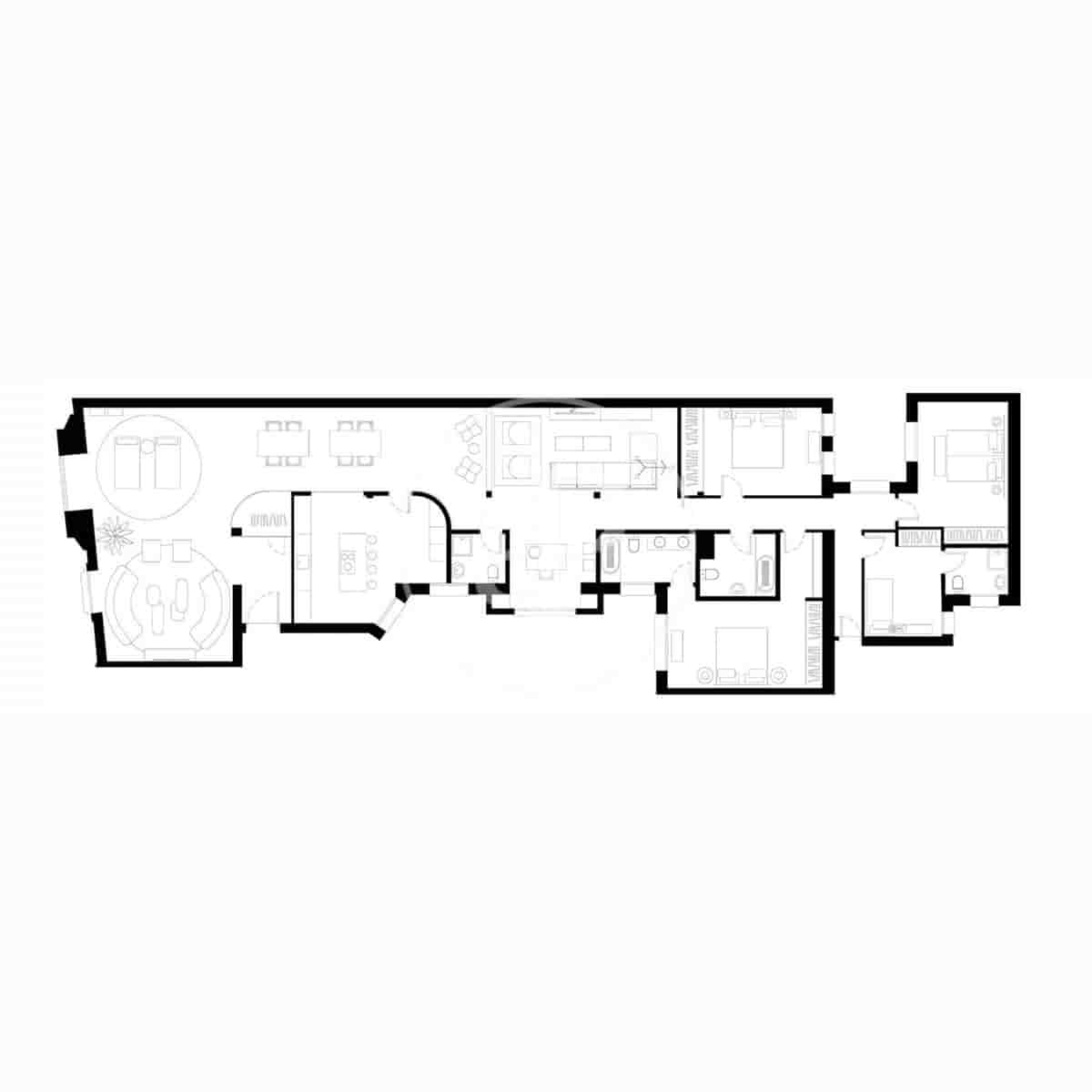 4 camera da letto Appartamento da affittare in Madrid citta - 8.140 € (Rif: 8926800)
