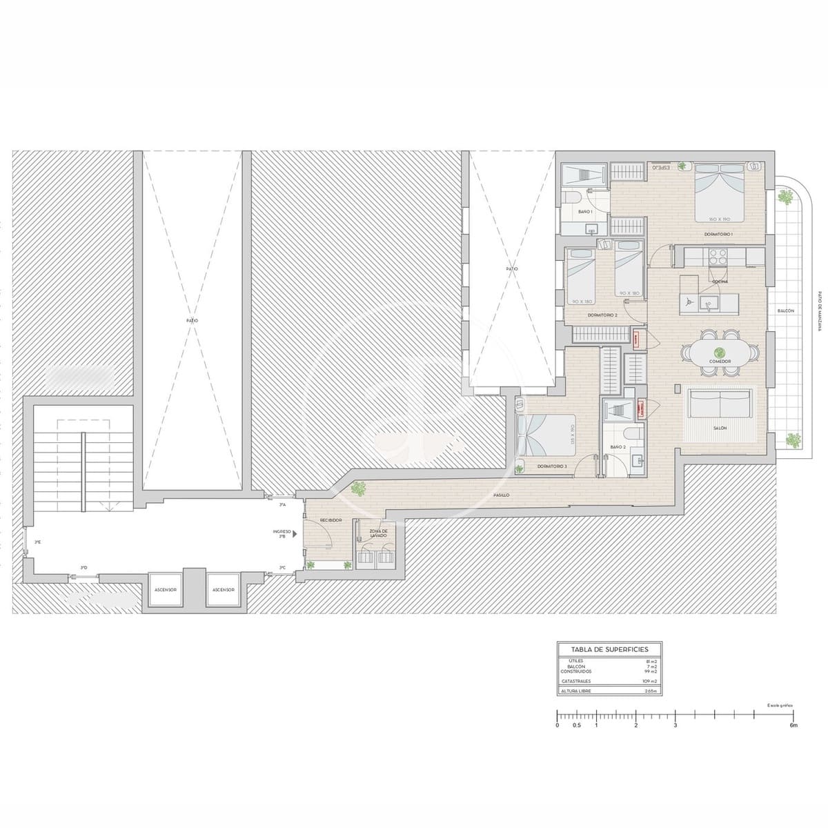 3 chambre Appartement à vendre à Madrid ville - 1 539 000 € (Ref: 8970709)