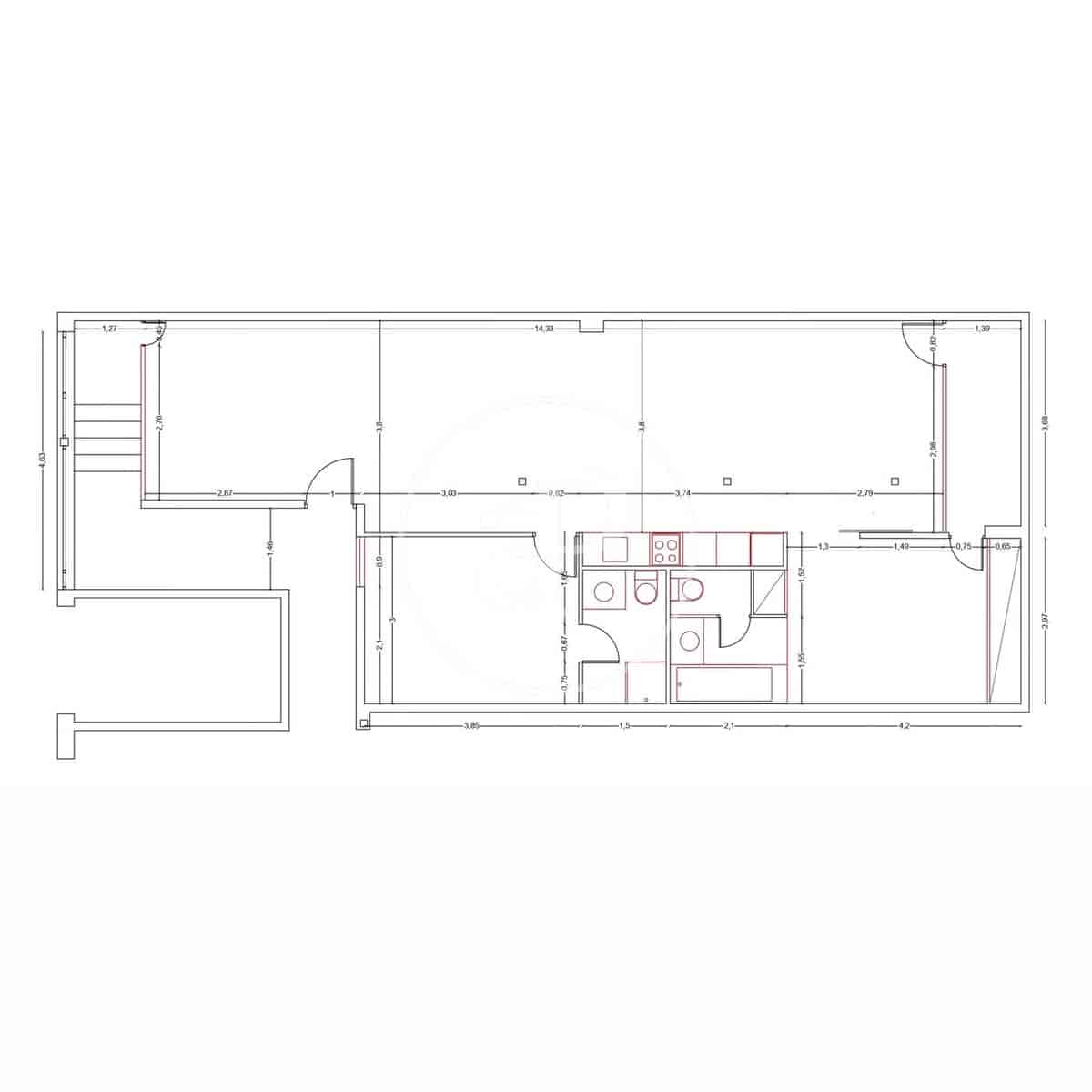 2 soveværelse Lejlighed til salg i Madrid by - € 510.000 (Ref: 8979665)