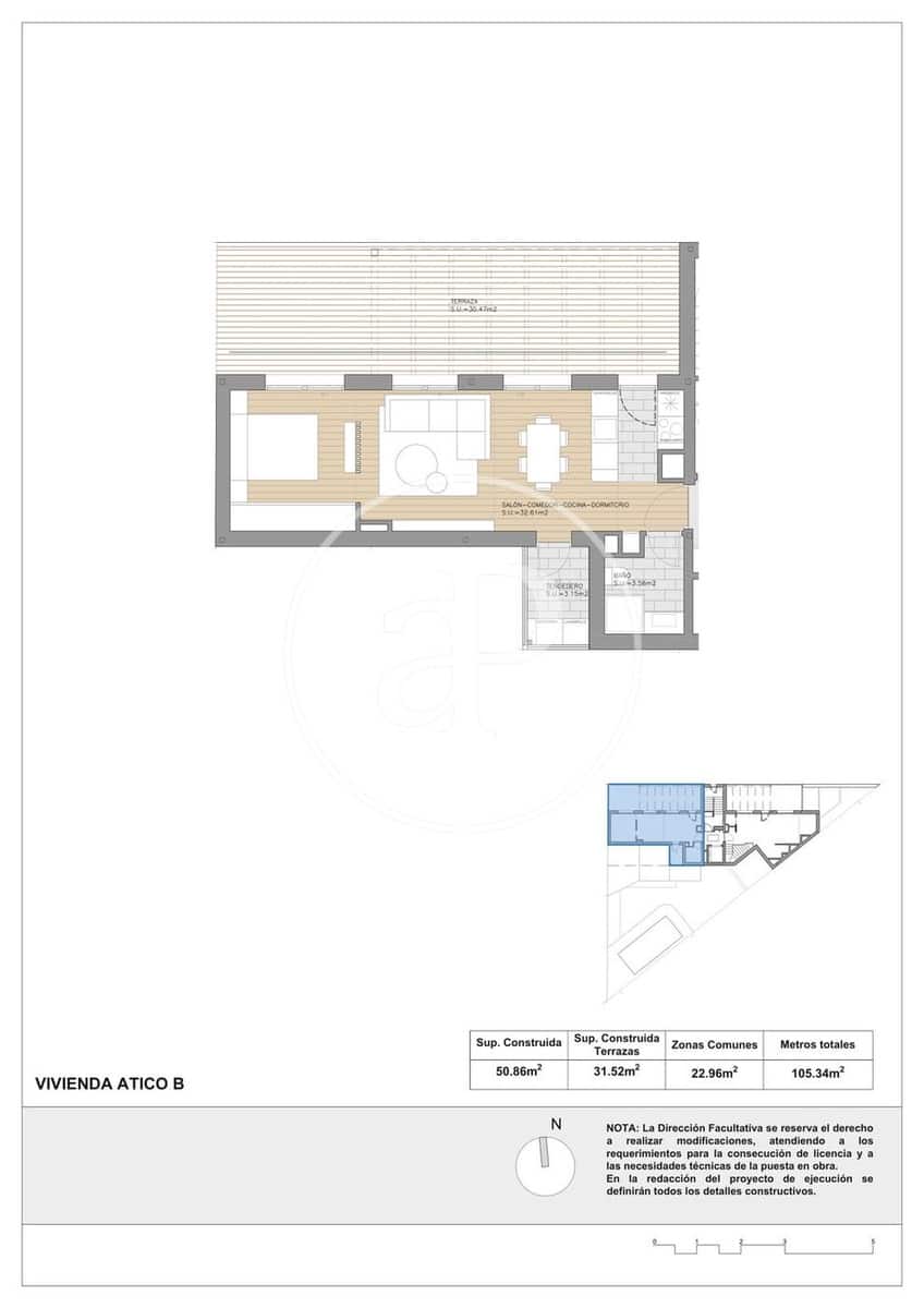 Leilighet til salgs i Madrid by med svømmebasseng garasje - € 717 000 (Ref: 8986970)