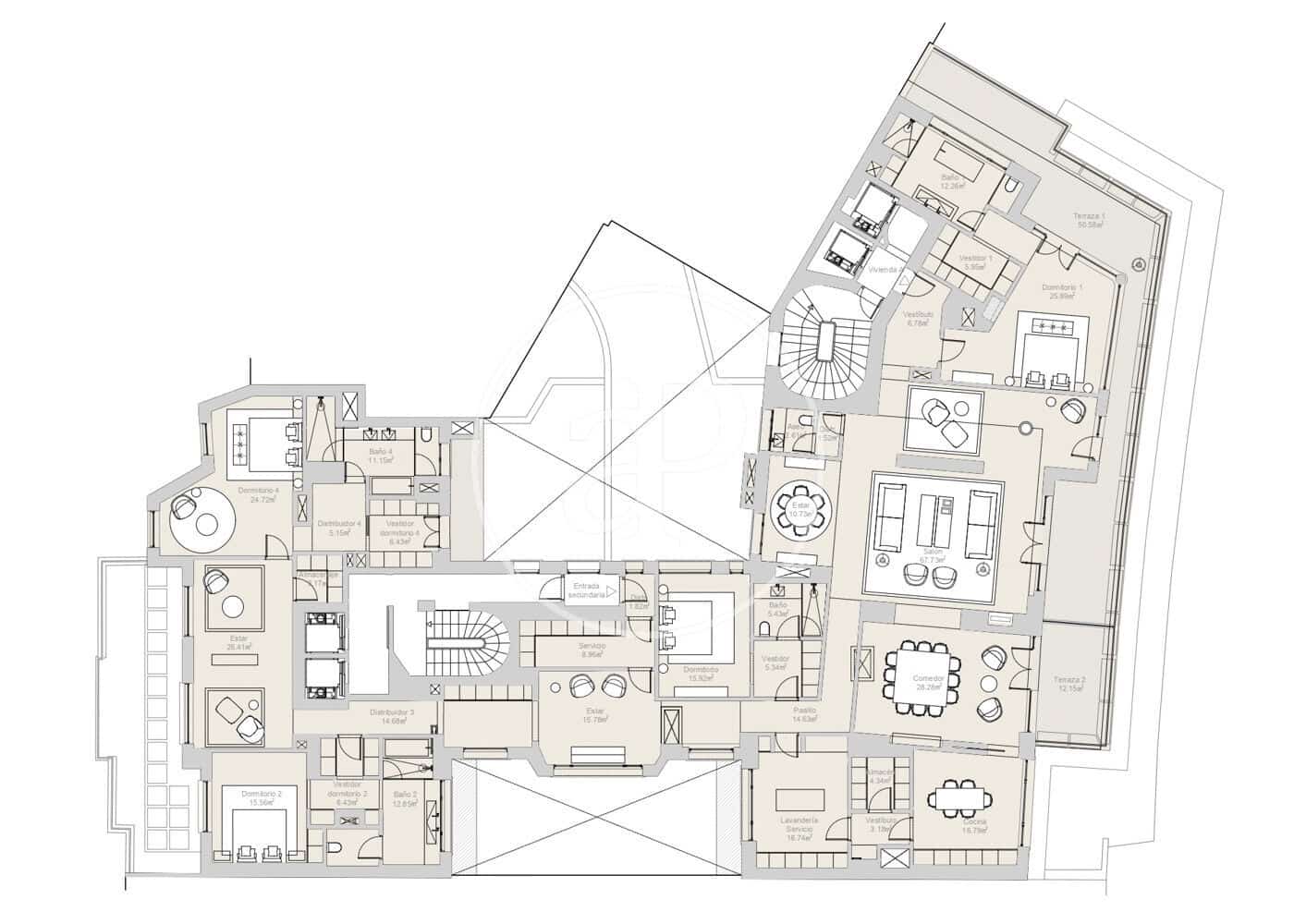 Apartament na sprzedaż w Miasto Madryt - 17 500 000 € (Ref: 8987014)