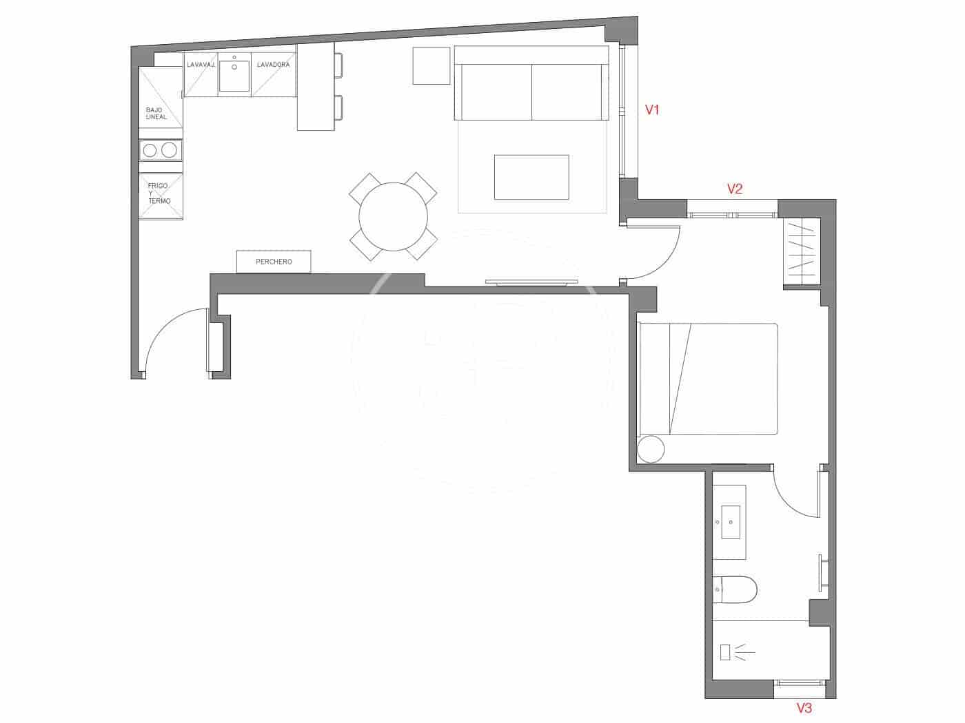 1 makuuhuone Huoneisto vuokrattavana paikassa Madrid kaupunki - 1 700 € (Ref: 8999640)
