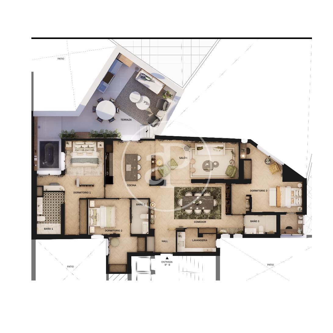 3 soveværelse Lejlighed til salg i Madrid by - € 2.729.000 (Ref: 9007769)