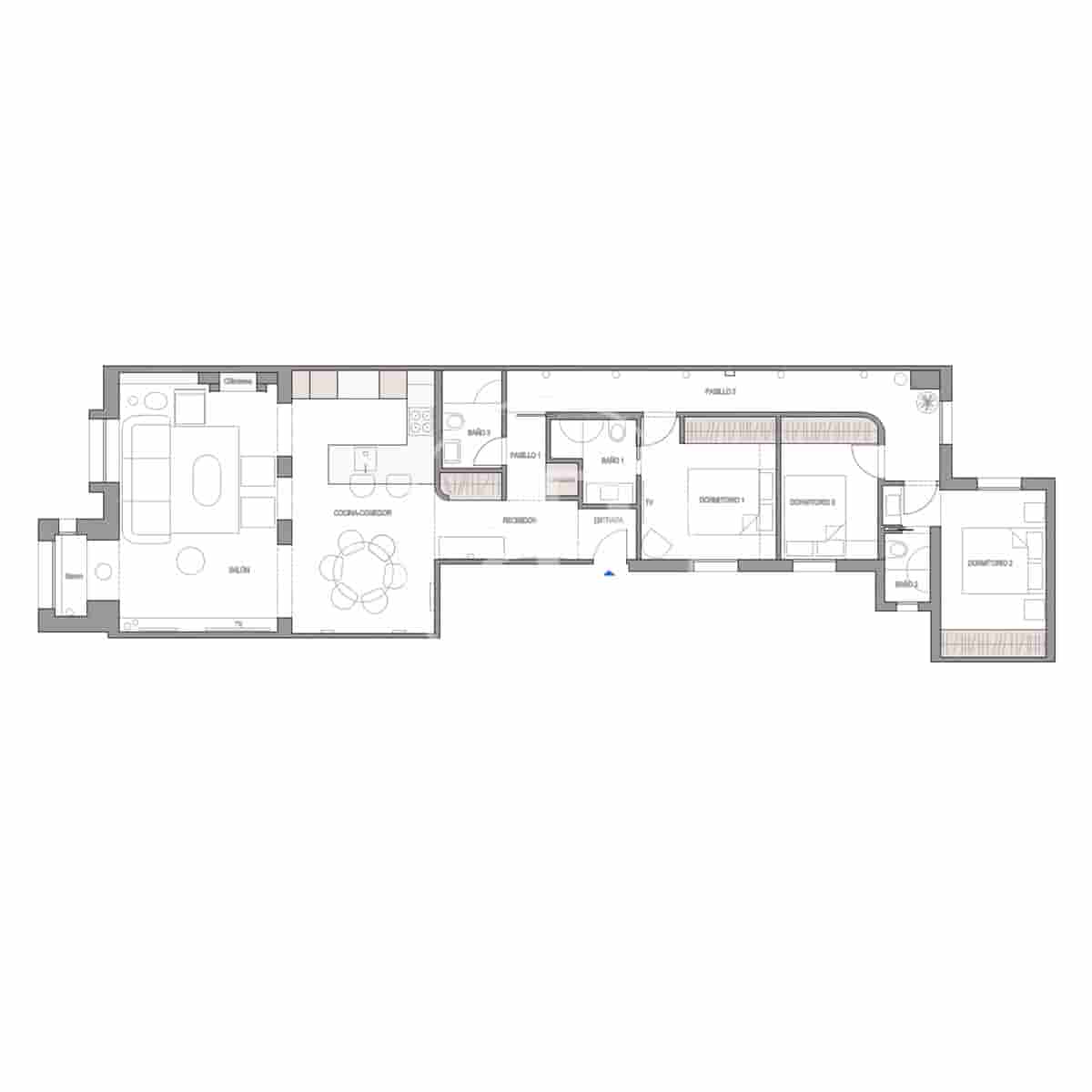 3 sypialnia Apartament na sprzedaż w Miasto Madryt - 1 200 000 € (Ref: 9007770)