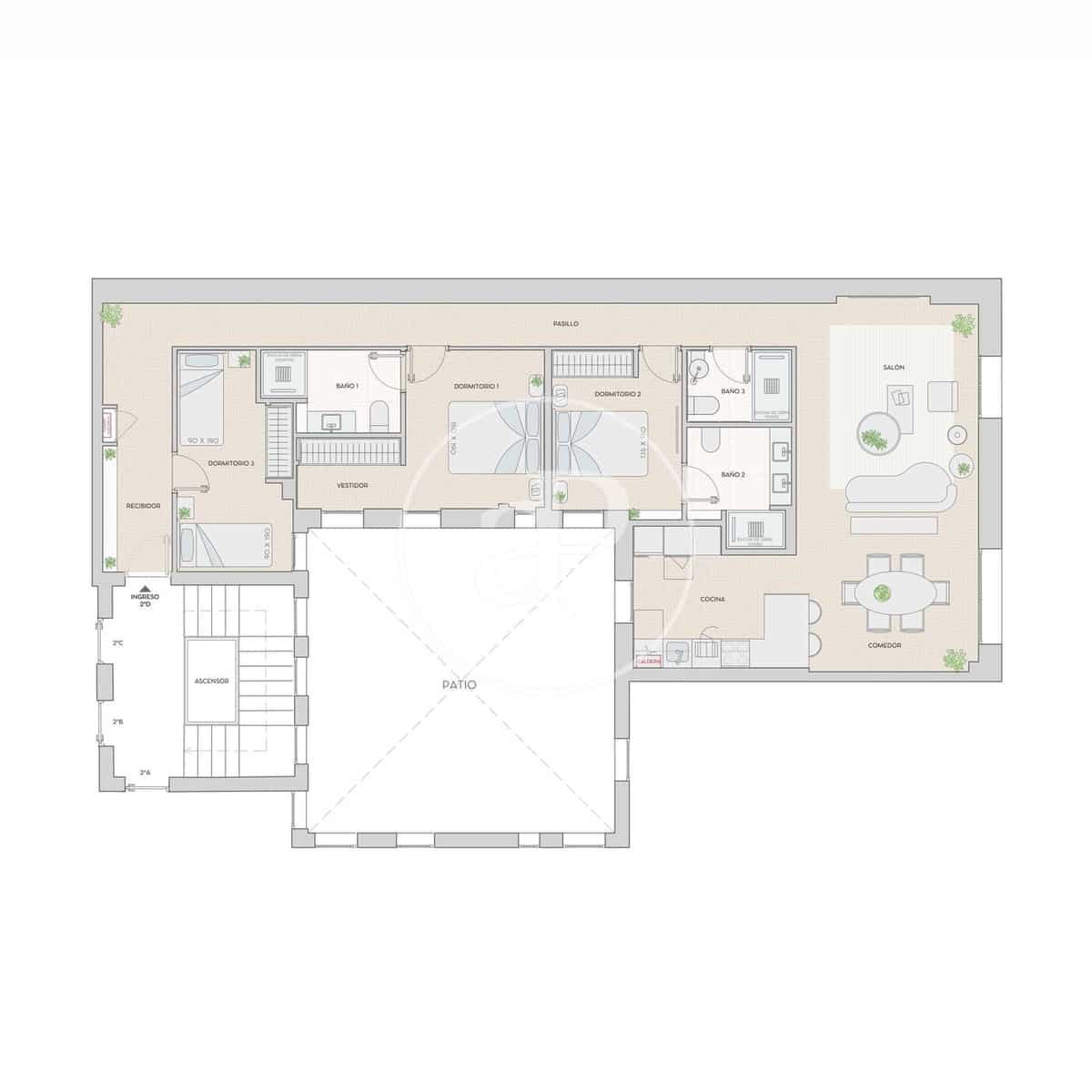 3 soveværelse Lejlighed til salg i Madrid by - € 1.279.000 (Ref: 9012605)